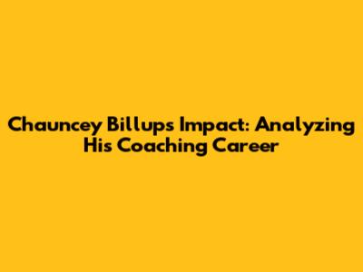 Chauncey Billups' Impact: Analyzing His Coaching Career