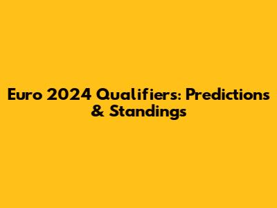 Euro 2024 Qualifiers: Predictions & Standings