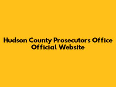 Hudson County Prosecutor's Office Official Website