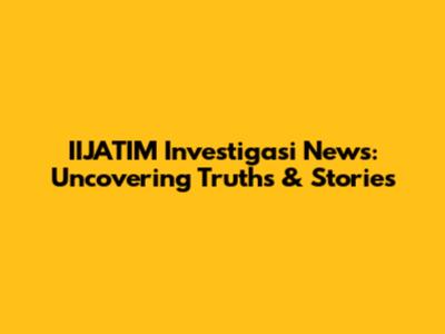 IIJATIM Investigasi News: Uncovering Truths & Stories