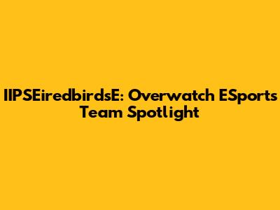 IIPSEiredbirdsE: Overwatch ESports Team Spotlight