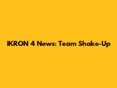 IKRON 4 News: Team Shake-Up