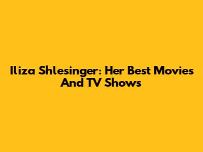 Iliza Shlesinger: Her Best Movies And TV Shows