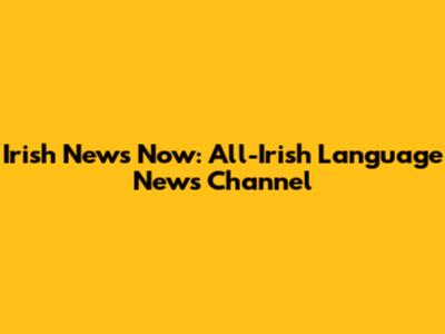 Irish News Now: All-Irish Language News Channel