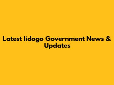 Latest Iidogo Government News & Updates