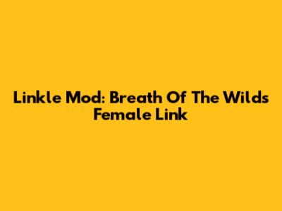 Linkle Mod: Breath Of The Wild's Female Link