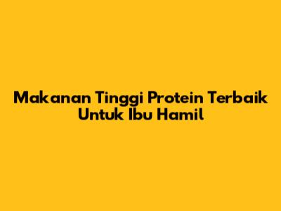 Makanan Tinggi Protein Terbaik Untuk Ibu Hamil