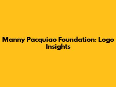 Manny Pacquiao Foundation: Logo Insights