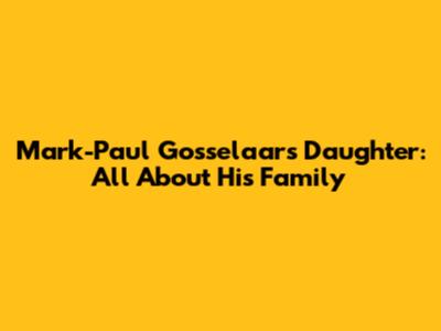 Mark-Paul Gosselaar's Daughter: All About His Family