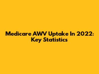 Medicare AWV Uptake In 2022: Key Statistics