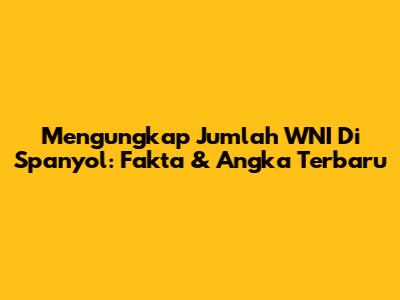 Mengungkap Jumlah WNI Di Spanyol: Fakta & Angka Terbaru