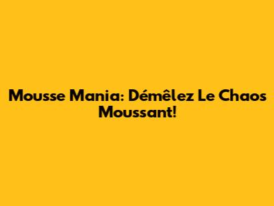 Mousse Mania: Démêlez Le Chaos Moussant!