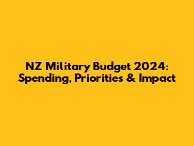 NZ Military Budget 2024: Spending, Priorities & Impact