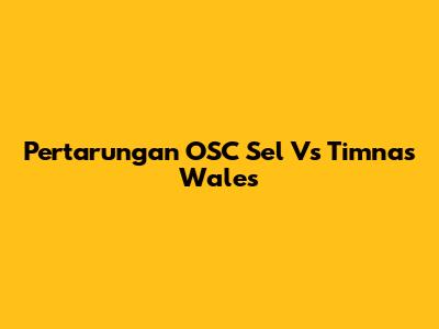 Pertarungan OSC Sel Vs Timnas Wales