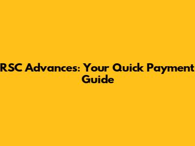 RSC Advances: Your Quick Payment Guide