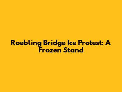 Roebling Bridge Ice Protest: A Frozen Stand