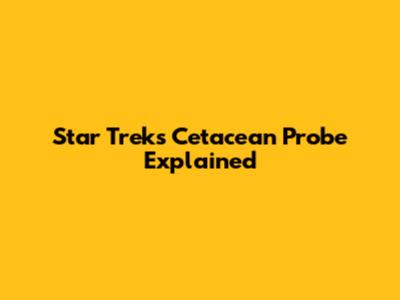 Star Trek's Cetacean Probe Explained