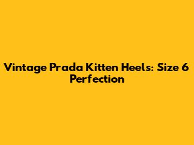 Vintage Prada Kitten Heels: Size 6 Perfection