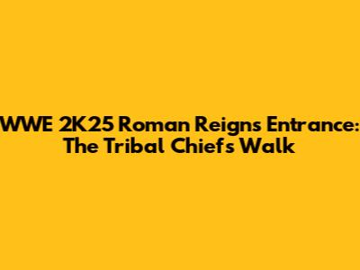 WWE 2K25 Roman Reigns Entrance: The Tribal Chief's Walk