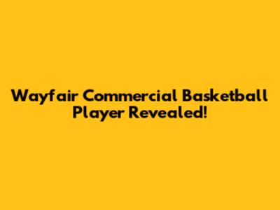 Wayfair Commercial Basketball Player Revealed!